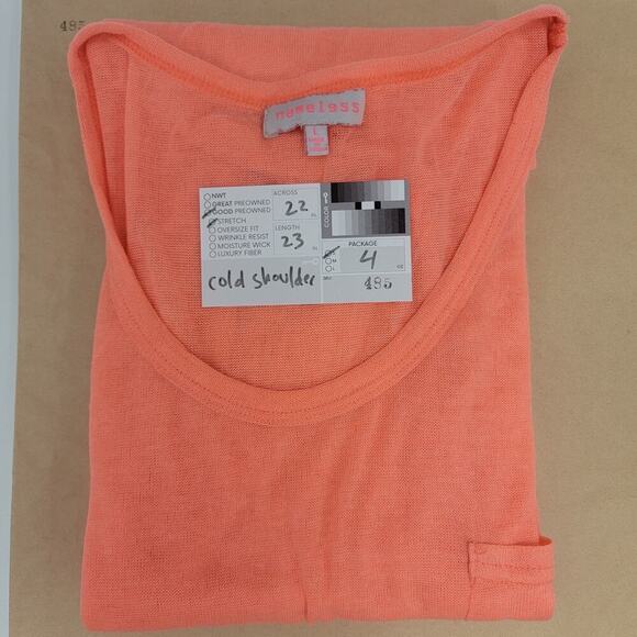 Neon Rave Scene Queen Cold Shoulder Sheer Knit Top - Picture 10 of 11